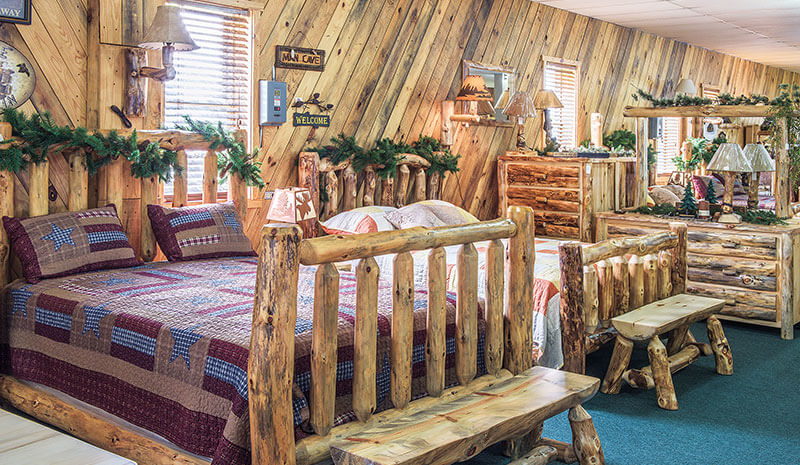 Dutchman Log Furniture Showroom Rustic Beds